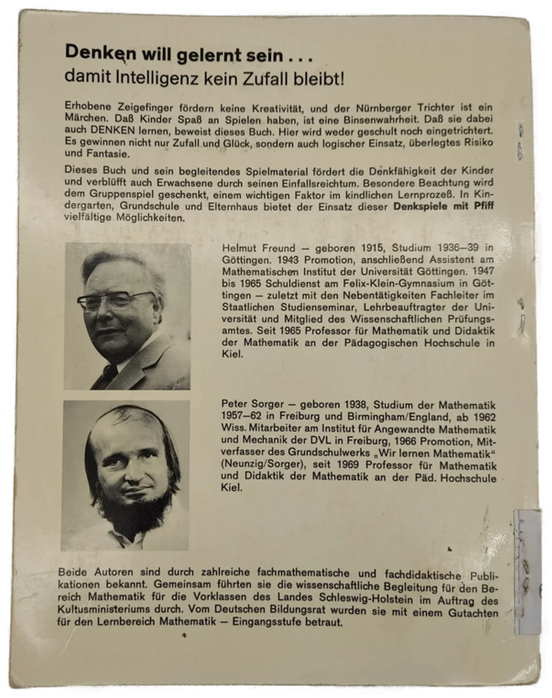 Buch "Denkspiele mit Pfiff" - Helmut Freud / Peter Sorger – Bild 2