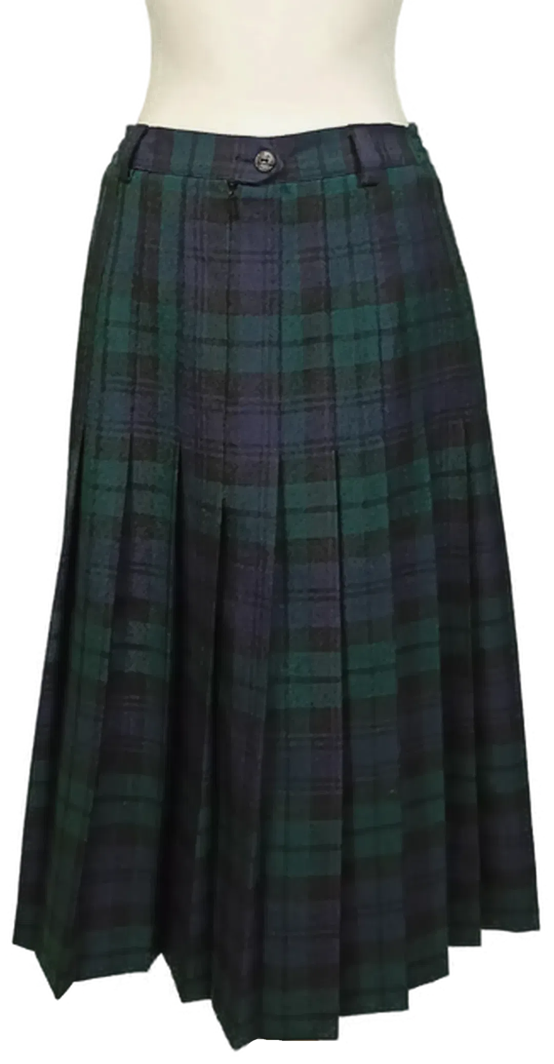 O'Neill of Dublin Damen Midi Karorock grün/schwarz aus Wolle Gr. 38 - Bild 1