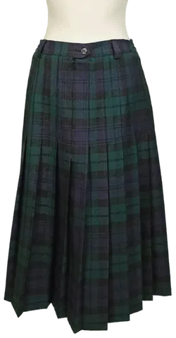 O'Neill of Dublin Damen Midi Karorock grün/schwarz aus Wolle Gr. 38 - Bild 1