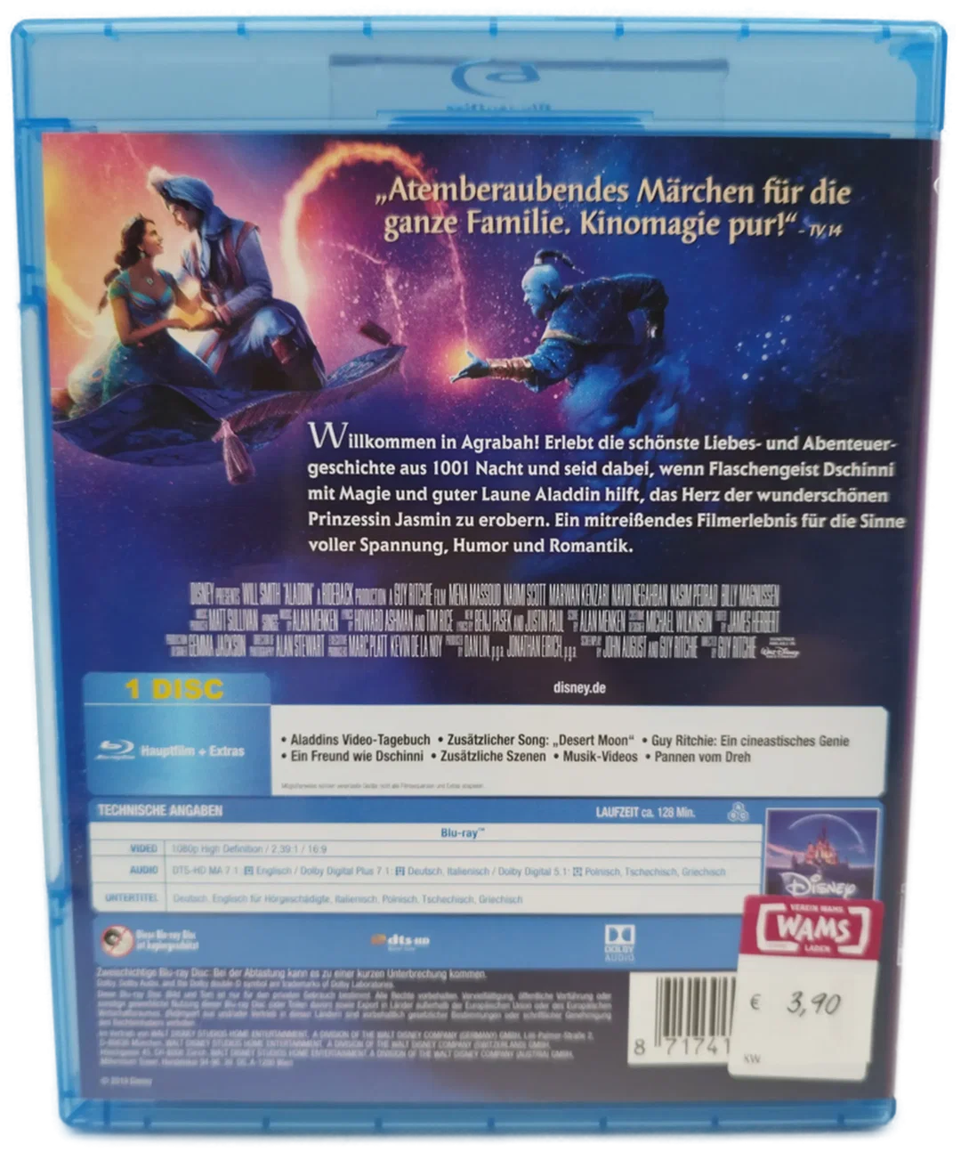 Disneys "Aladdin" auf BluRay - mit Extras / FSK 6 – Bild 2