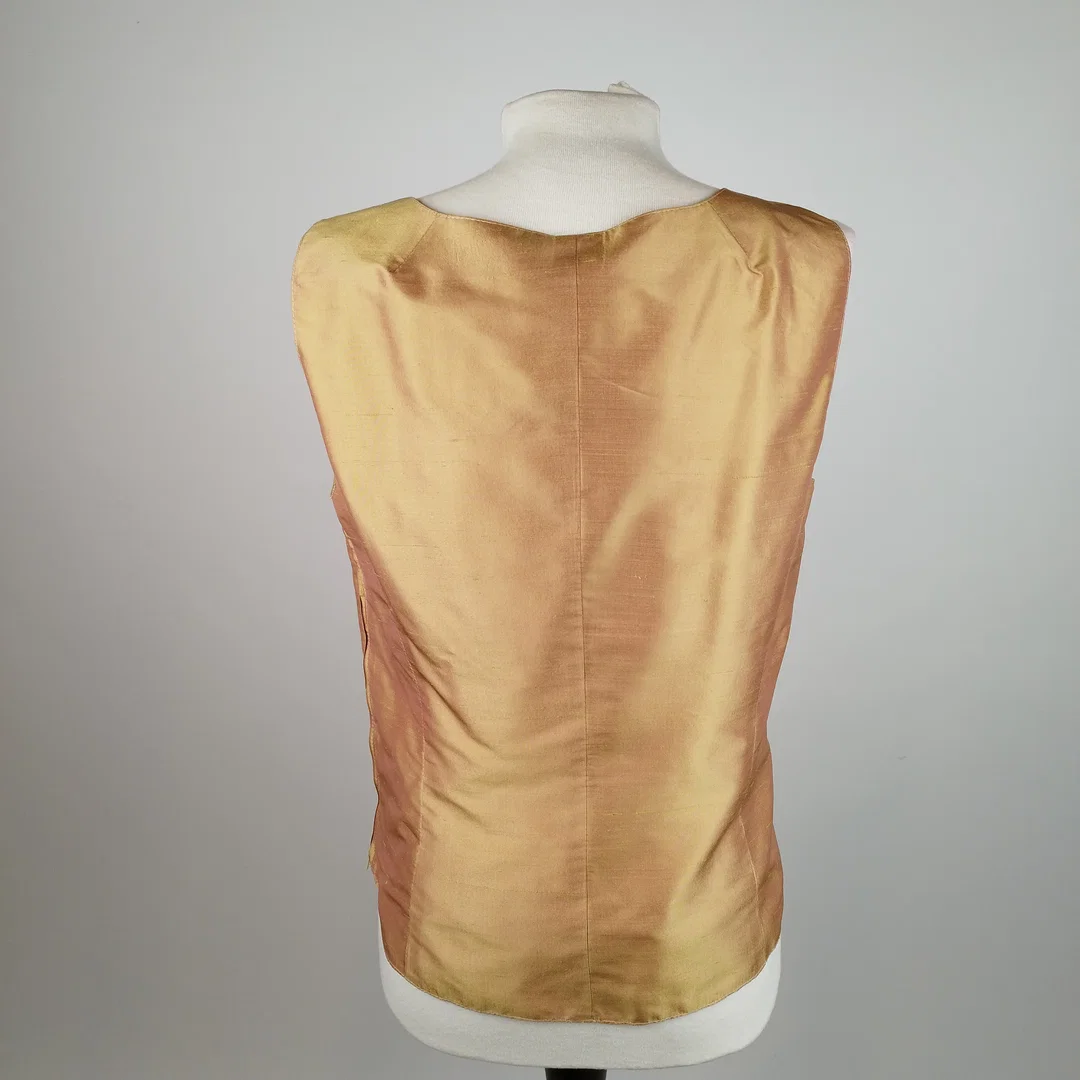 Schimmerndes Tanktop - gold/rosa / mit Reißverschluss – Bild 4