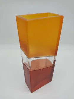 Lead Crystal Tischvase in orange - Bild 4