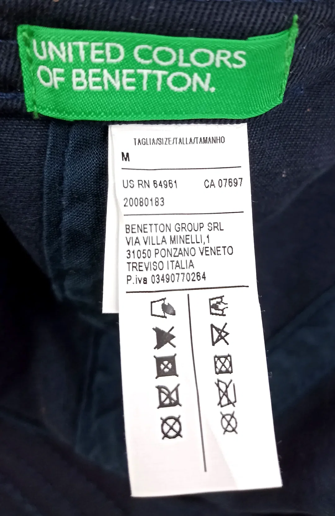 United Colors of Benetton Kinderschildkappe dunkelblau Gr. M – Bild 3