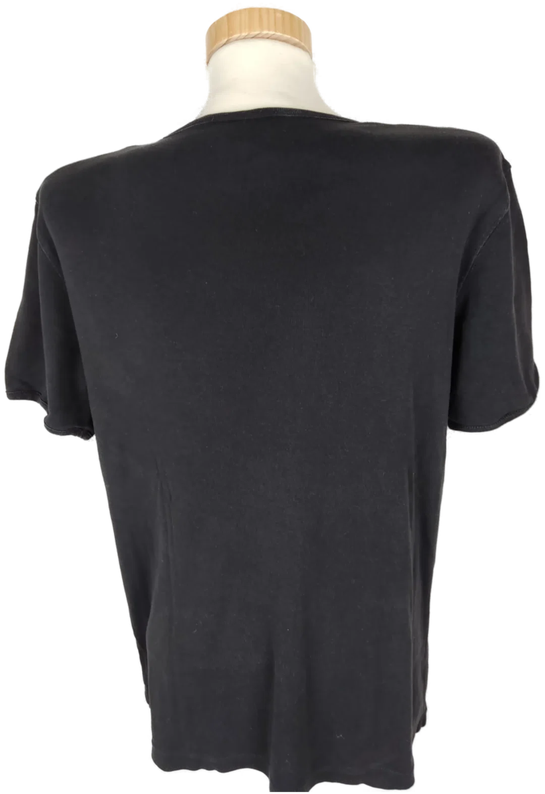T-Shirt "Hugo Boss", kurzarm mit Rundhalsausschnitt, schwarz mit Schriftzug, Größe S – Bild 4