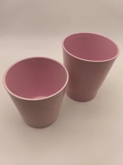 2 Übertöpfe rosa, Keramik - Bild 2