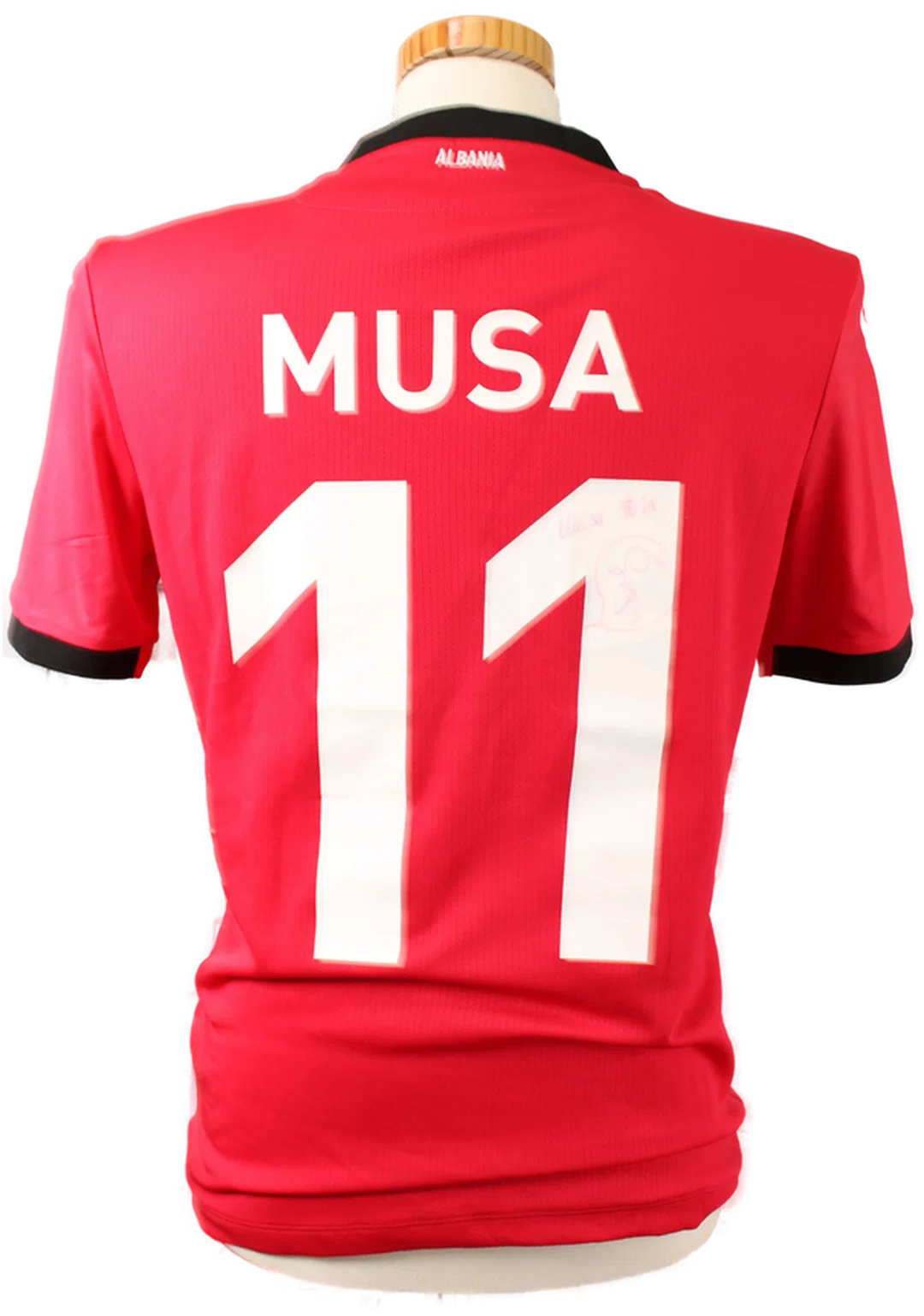 Original Albanien Nationaltrikot – Spielertrikot #11 „MUSA“ mit Autogramm – Bild 2