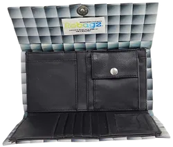 Rebagz Upcycling Damen Geldbörse - grau/schwarz - Bild 2