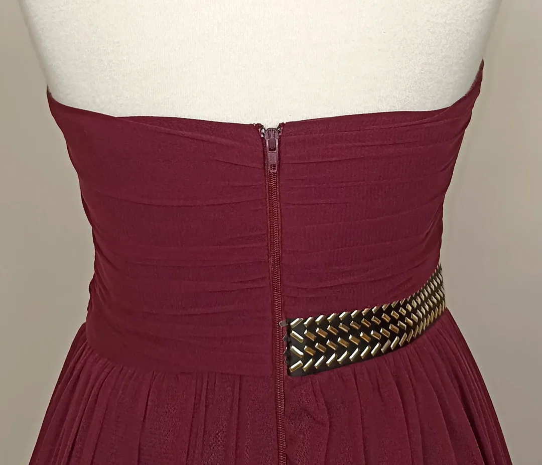 Asos Maxi-Abendkleid weinrot Gr. S – Bild 3