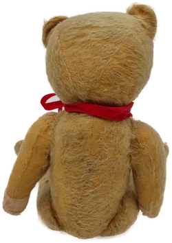 Vintage Teddybär hellbraun mit roter Schleife - Bild 7