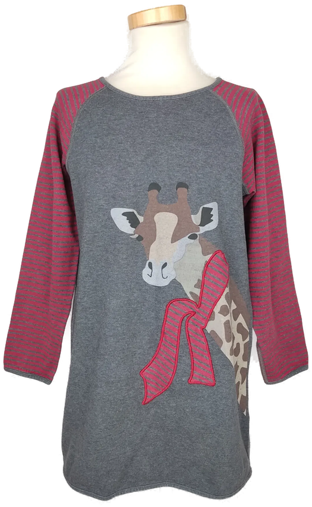 Maas Mädchen Longpulli grau/rot - 152 - Bild 4