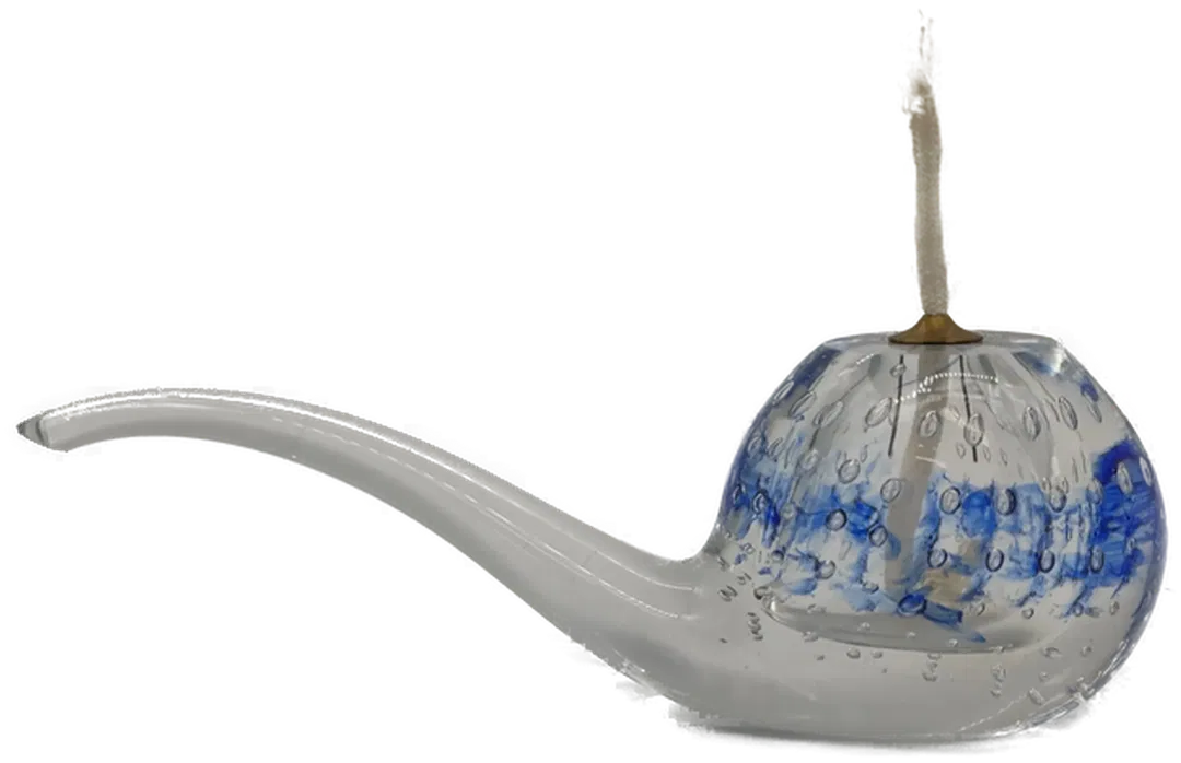 Öllampe Glas in Pfeifenform - Bild 1