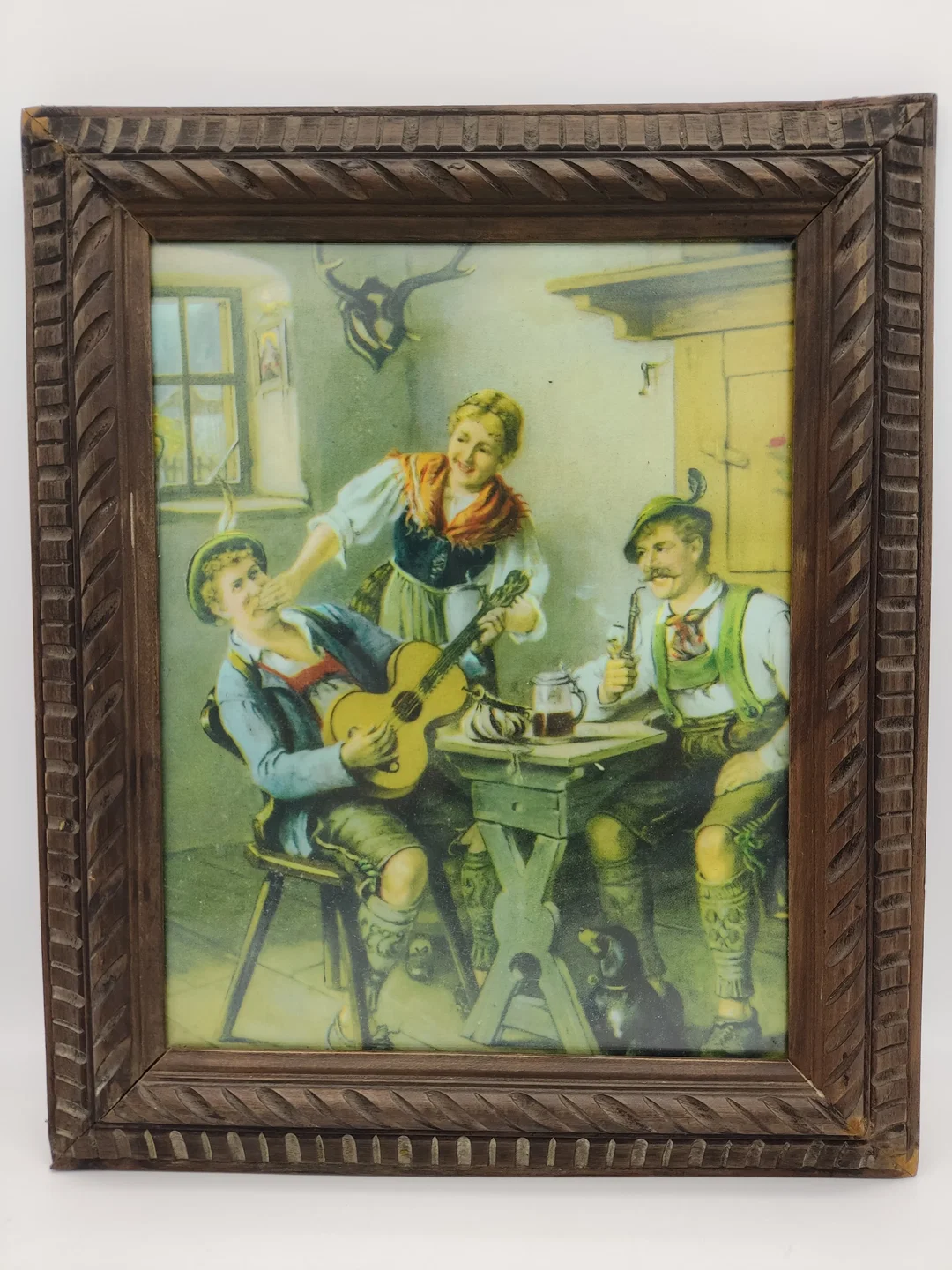 Altes Bild Landhausstil Holzrahmen Mit Patina | Leporello - Bild 1