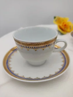 Kaffeegeschirr 2er Colditz Porzellan Kobalt mit Gold | DDR/GDR-Rarität - Bild 5