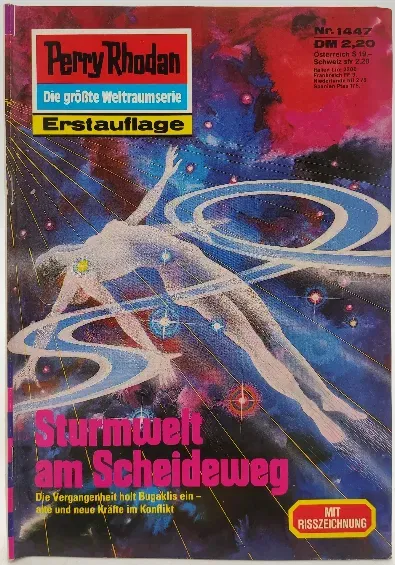 Romanheft Perry Rhodan Sturmwelt am Scheideweg Erstauflage Nr.1447 - Bild 1