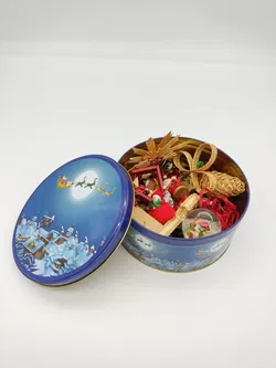 Vintage Weihnachtsbaum Figuren und Ornamente aus Holz - Bild 2