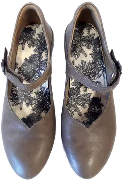 Think! Damen Riemchen Pumps, taupe/creme - Gr. 38,5 - Bild 4