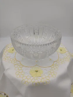Bohemian Kristallglas-Schale „Queen’s Lace“ | Vintage-Klassiker