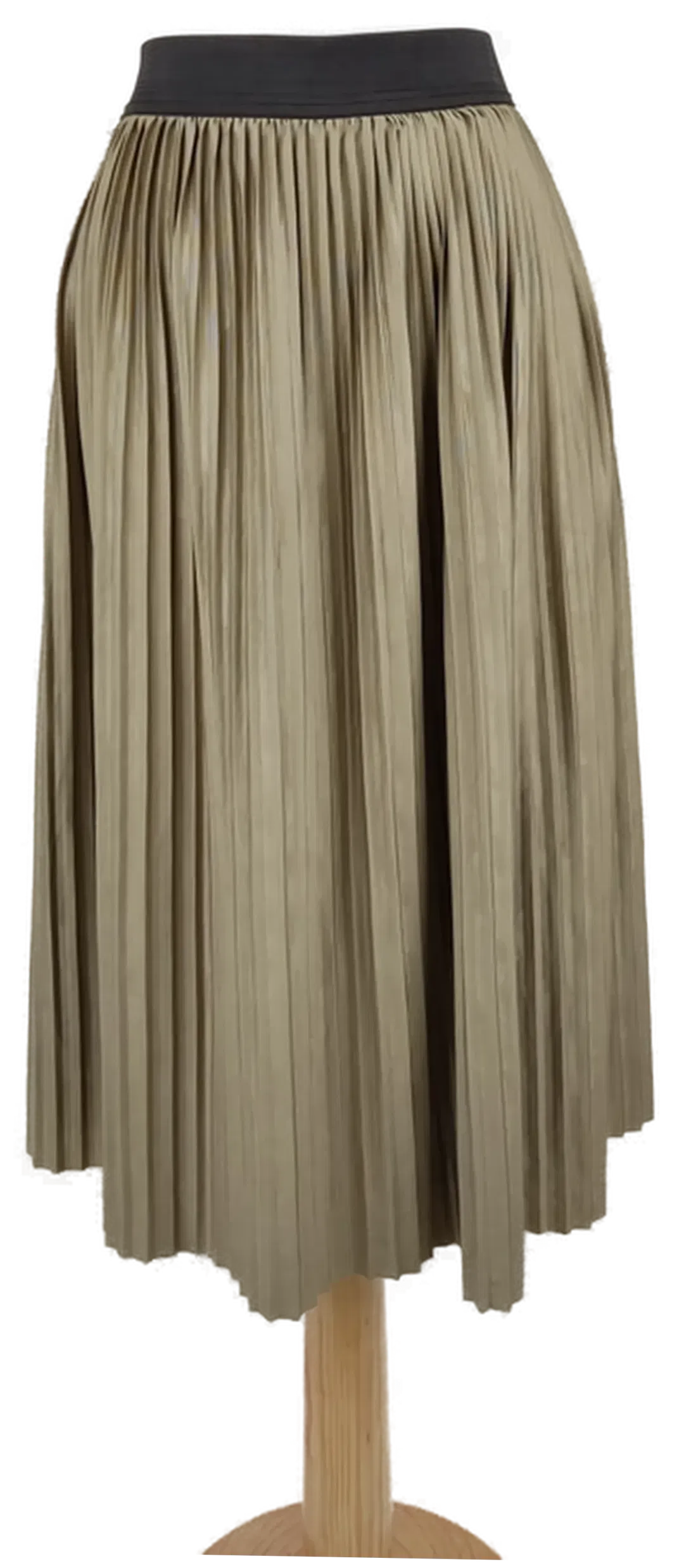 Plisseerock 'JDY', kakifarben mit Gummizugbund, Größe M - Bild 1