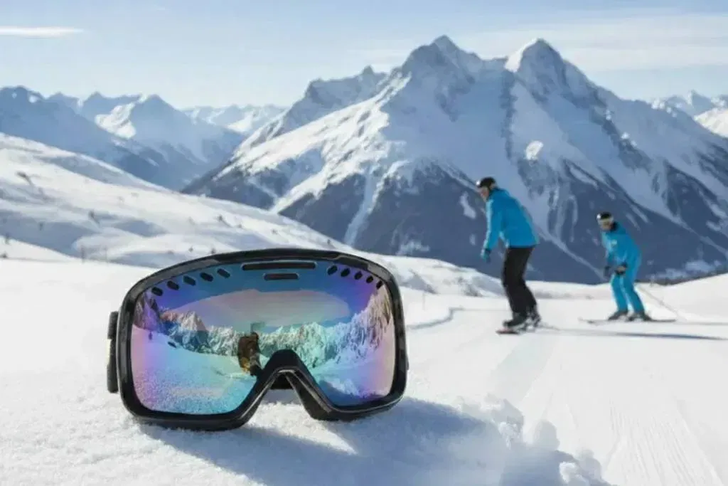 Salice Skibrille mit ZEISS-Linse – Schwarz/Orange, UV-Schutz, inkl. Microfaserbeutel - Bild 4