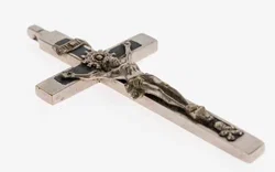 Antikes Kruzifix mit Totenkopf-Motiv – Deutschland, um 1900  - Bild 2