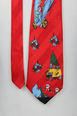 Vintage Gold Tower Seidenkrawatte 