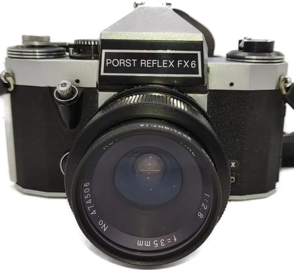 Porst Reflex FX 6 Spiegelreflexkamera mit 2 Festbrennweiten von Revuenon - Bild 1