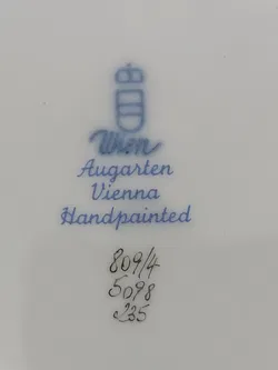 Augarten Porzellan 5 teiliges Set, grüne Rose  - Bild 2