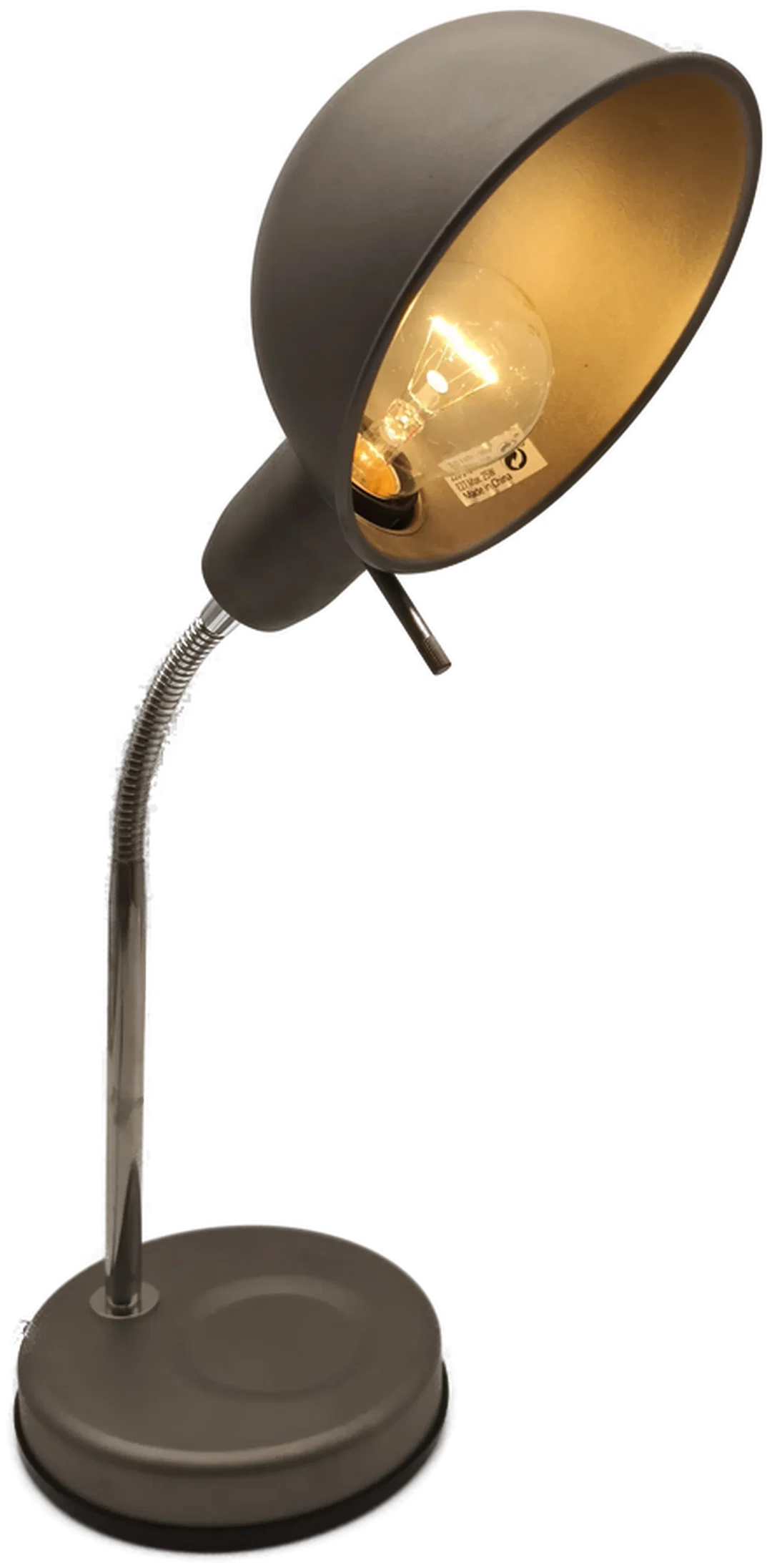 flexible Tischlampe, Metall grau – Bild 1