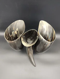 Stylische Bodenvase aus echtem Horn - Bild 8