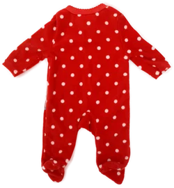 So Cute Baby Weihnachtsoverall rot gepunktet Gr. 56  - Bild 2