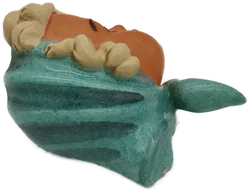 Kunstkeramik Prischl Frauenkopf mit Kopftuch Vintage - Bild 3