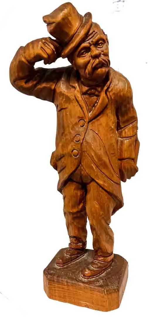 Brienzer Holzfigur „Der lebensfrohe Herr“ – Handgeschnitzt, 52cm - Bild 1