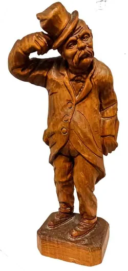 Brienzer Holzfigur „Der lebensfrohe Herr“ – Handgeschnitzt, 52cm