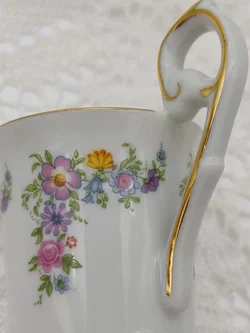 TK Thun Böhmen Porzellan Sammeltasse-Set (Mokkatasse, Untertasse, Löffel)  | Original Tschechoslowakei - Bild 8