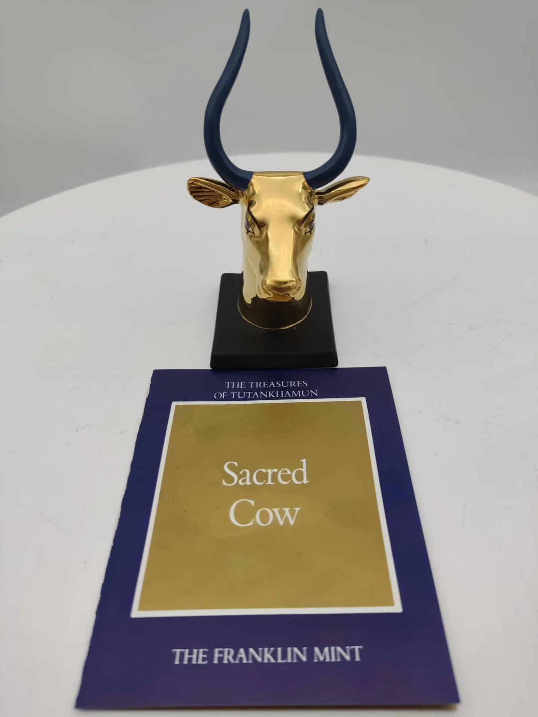Goldener Sacred Cow Porzellan & Zertifikat von Franklin Mint | Limitierte Rarität – Bild 7