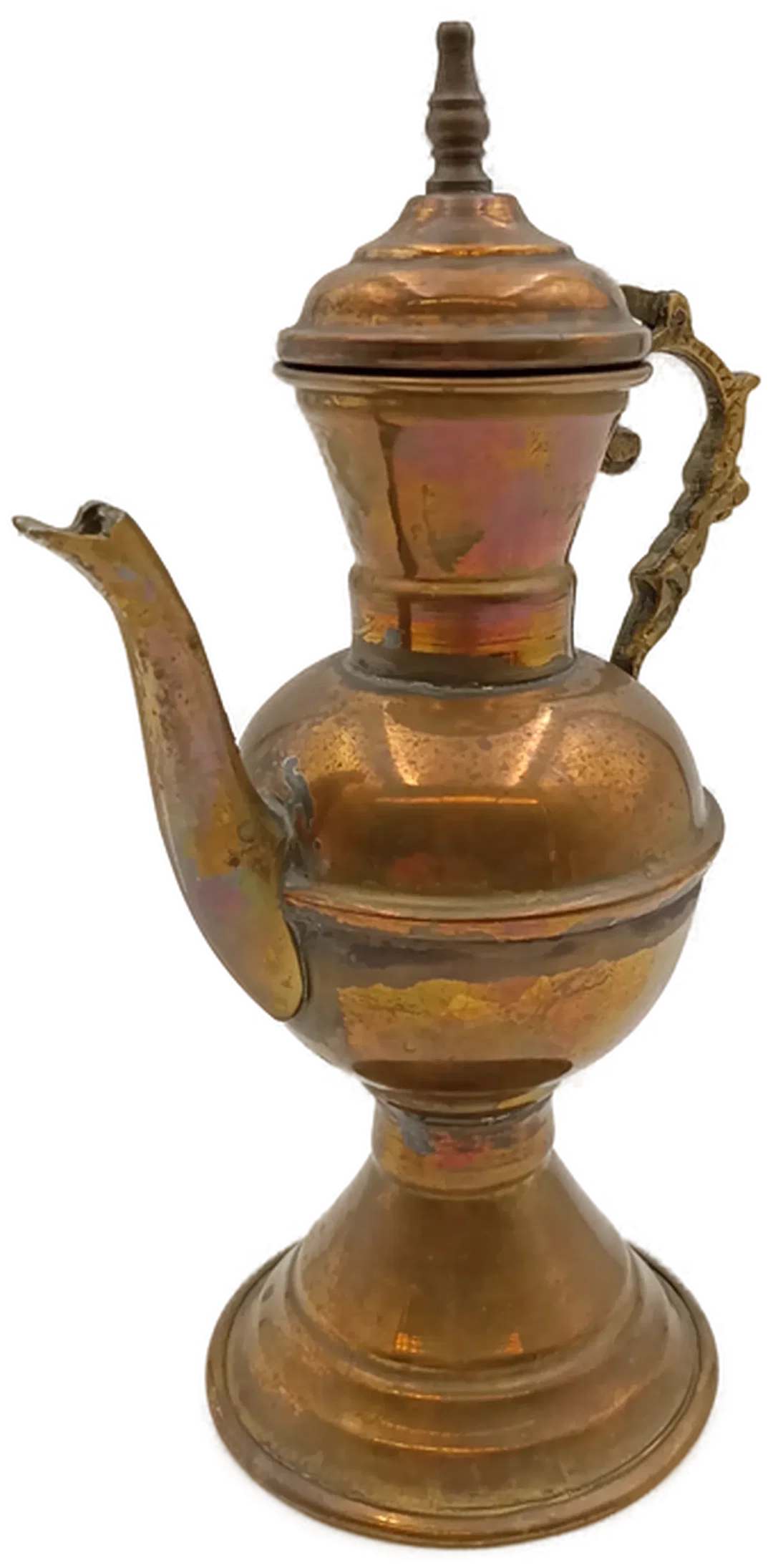 Orientalische Deko-Kanne – Vintage Kupferkanne mit Henkel und Deckel – Bild 1
