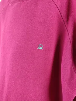 United Colors of Benetton Herren Pullover Sweatshirt Vintage Burgunderrot - L/50 - Bild 2