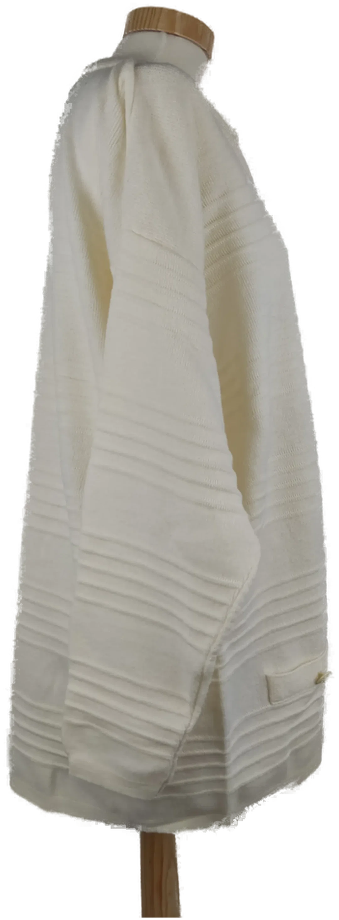 Weste "C&A", langarm mit Rundhalsausschnitt, gestrickt, creme, Größe L – Bild 2