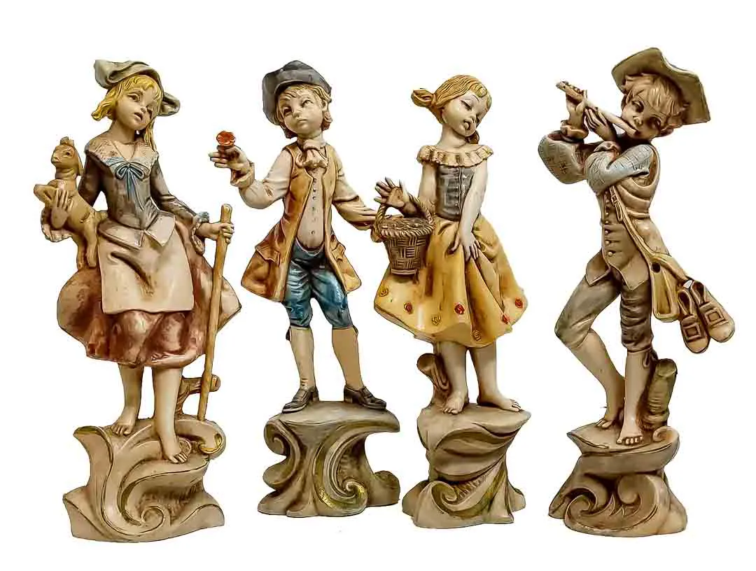 Abele SIMONETTI Depose Italy – 4er Set Vintage-Figuren Sammlerstücke - Bild 1
