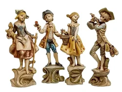 Abele SIMONETTI Depose Italy – 4er Set Vintage-Figuren Sammlerstücke – Vorschau 2