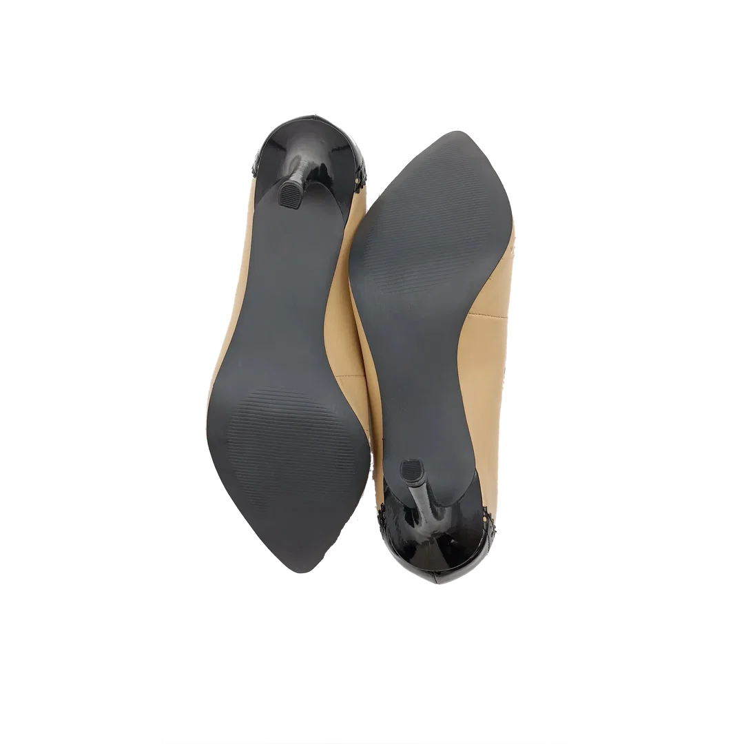 Levity Schnürpumps Mary Jane Stil in beige/schwarz Gr. 39 – Bild 9