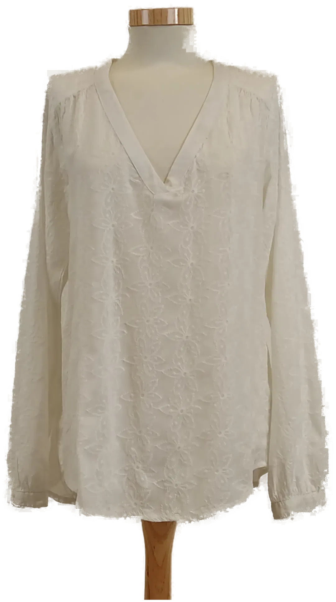 L.O.G.G. Damen Langarmbluse, Gr. 36, Allover floral bestickt - Bild 1