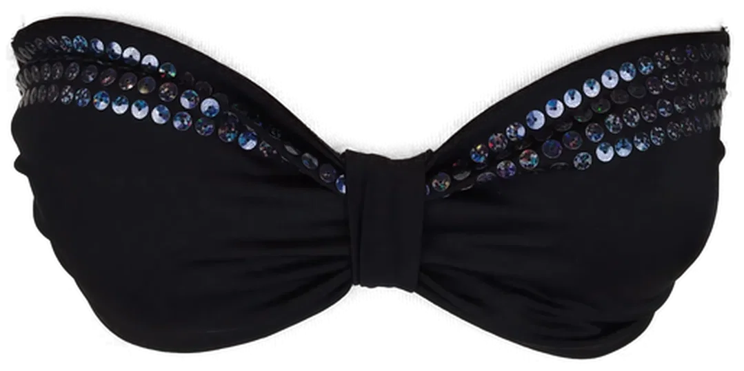 Bandeau Bikini-Top - BW ca. 68cm / Pailletten – Bild 2