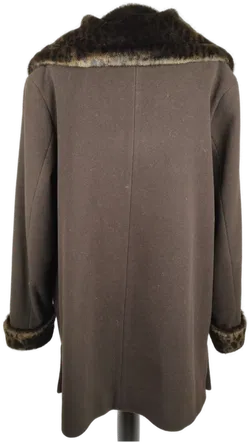 Barbara Lebek Mantel mit Leo-Print Kragen - Gr. 44  - Bild 4