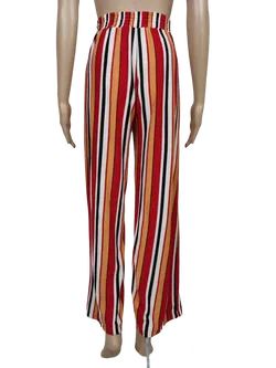 Bershka Damen Strick Hose, rot/braun - Gr. XS - Bild 3