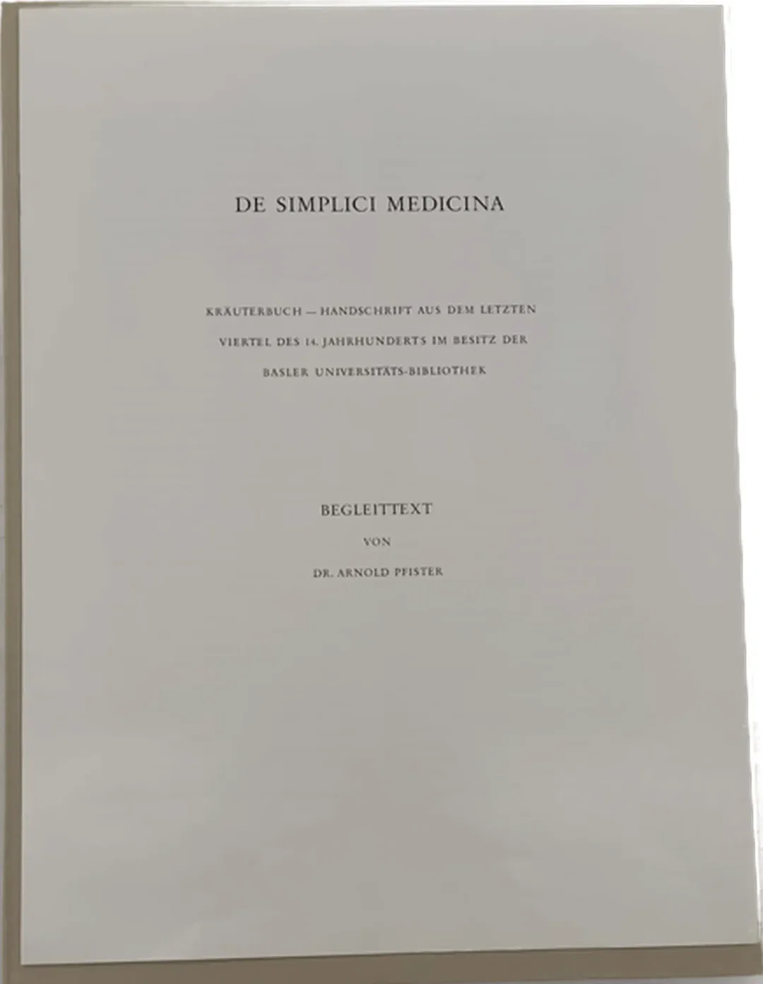 Buch "De Simplici Medicina" Kräuterbuch, Ausgabe April 1961 – Bild 3