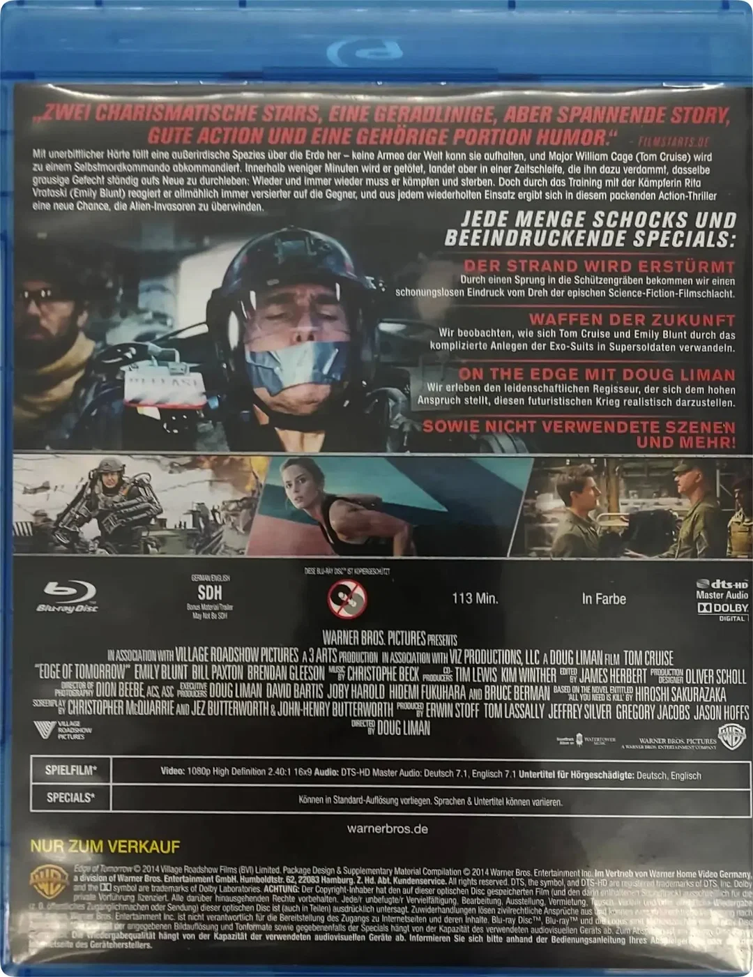 Blu-ray "Edge of Tomorrow (Live. Die. Repeat.)" FSK 12  – Bild 2