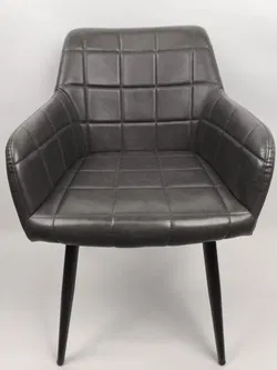 Set aus 3 Kunstleder-Stühlen mit Armlehnen - Bild 3