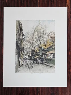 Montmartre Paris - Robert Kasimir - Radierung in Farbe  - Bild 1