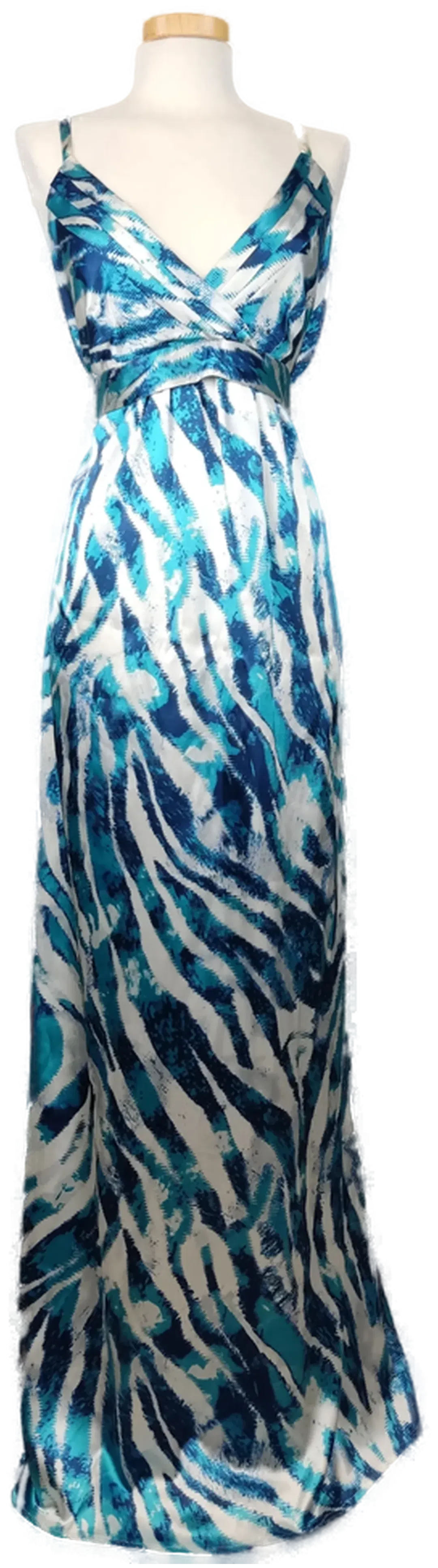 Jones Maxikleid weiß/blau - M/38 - Bild 1